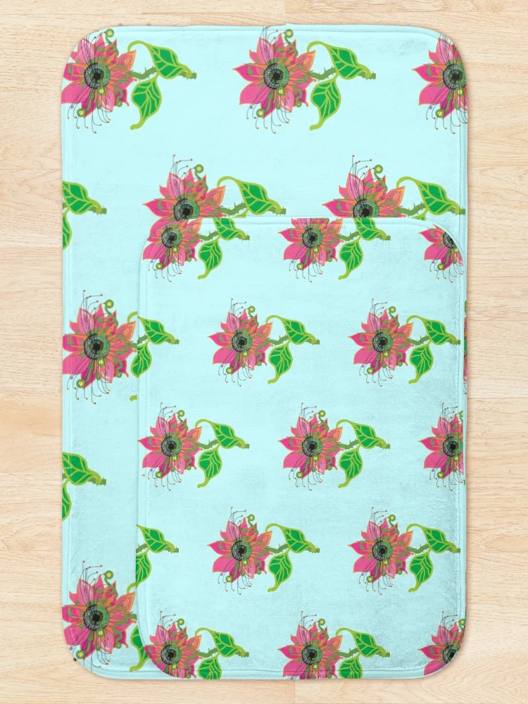Thumbnail 5 of 6, Bath Mat, Flower Vision designed and sold by InfinitePathArt.