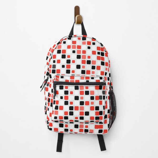 Item preview, Geometric Abstract Multicolor-red-black-white-q Square Pattern-by ABATKOK designed and sold by abatkok.