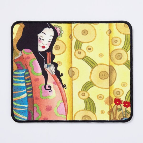 Item preview, Geisha with red kimono designed and sold by adeillustrator.