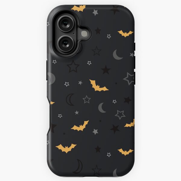 Vista previa del artículo con la obra «Modelo inconsútil de la noche de Halloween | Patrón de murciélago estrella de la luna | Feliz Halloween», diseñado y vendido por AngiesDigitals.