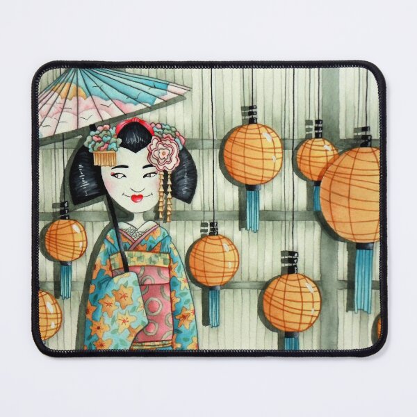 Item preview, Geisha with sunshade designed and sold by adeillustrator.