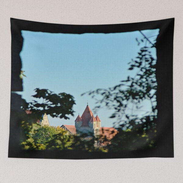 Item preview, View through the wall to a city tower of Rothenburg ob der Tauber designed and sold by frankuffmann.