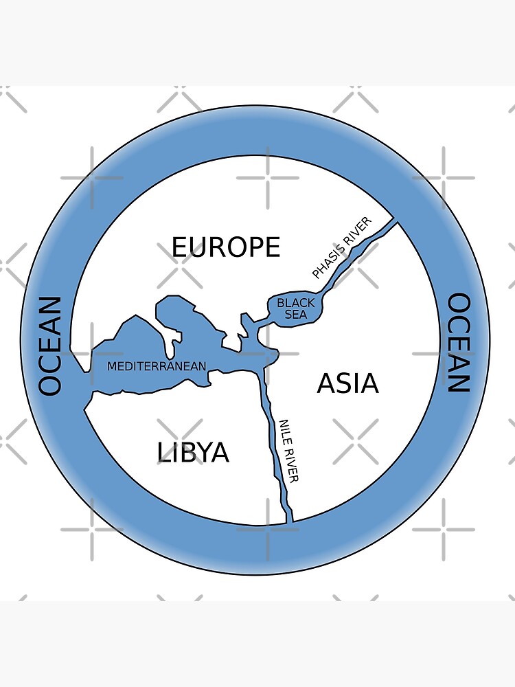 First map of the world according to Anaximander (6th century BC