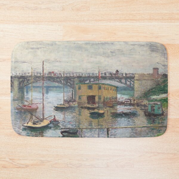 Item preview, Impressionist Painting Bridge at Argenteuil on a Gray Day (1876) by Claude Monet designed and sold by Designedbysm.