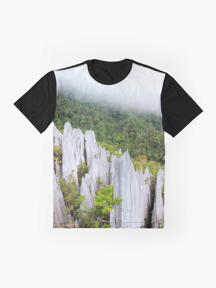 Alternate view of Limestone pinnacles at gunung mulu national park Graphic T-Shirt