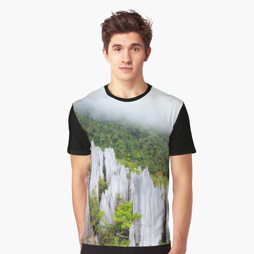 Limestone pinnacles at gunung mulu national park Graphic T-Shirt