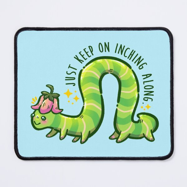 Item preview, Kawaii Inspirational Inchworm Pun/Quote designed and sold by Sarah Garrett.