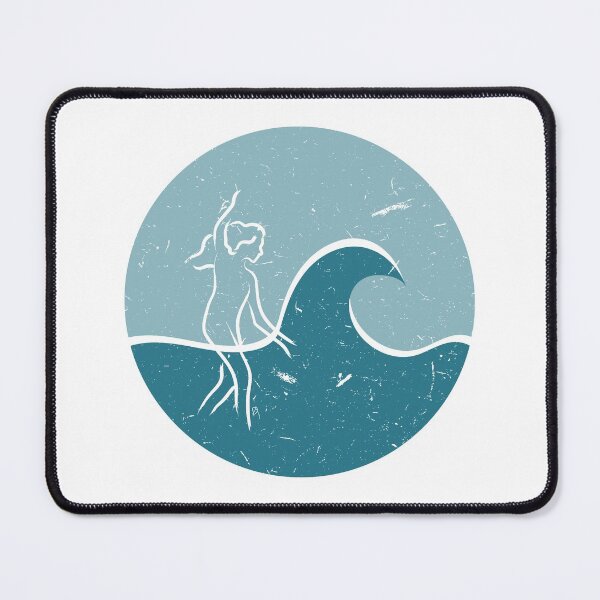 Item preview, Surf wave with textured circle backgroung illustration designed and sold by Sulcos.