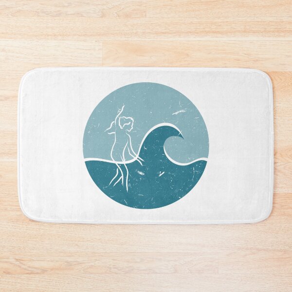 Item preview, Surf wave with textured circle backgroung illustration designed and sold by Sulcos.