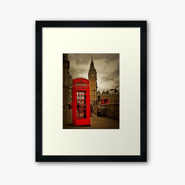 Westminster Phone Box Framed Art Print