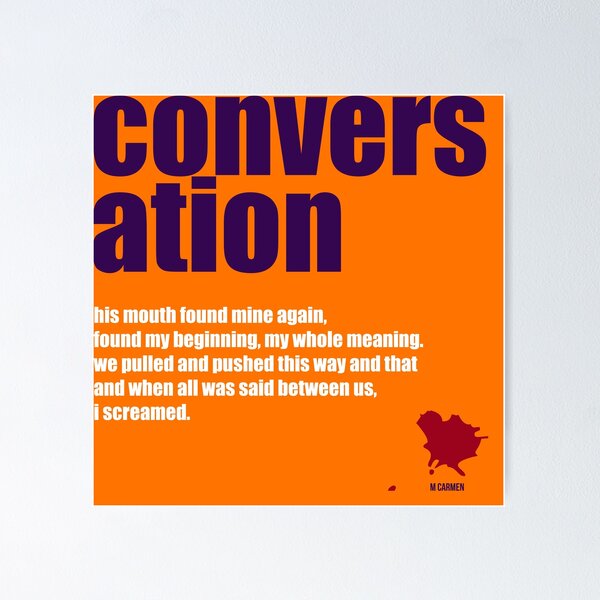 Item preview, conversation designed and sold by MAGDALENE CARMEN.