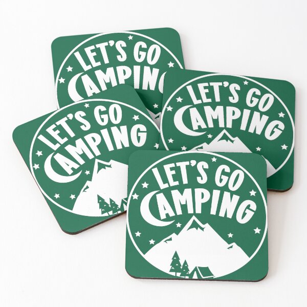 Item preview, Let's Go Camping In The Mountains Quote - Green designed and sold by MysticMagpie.