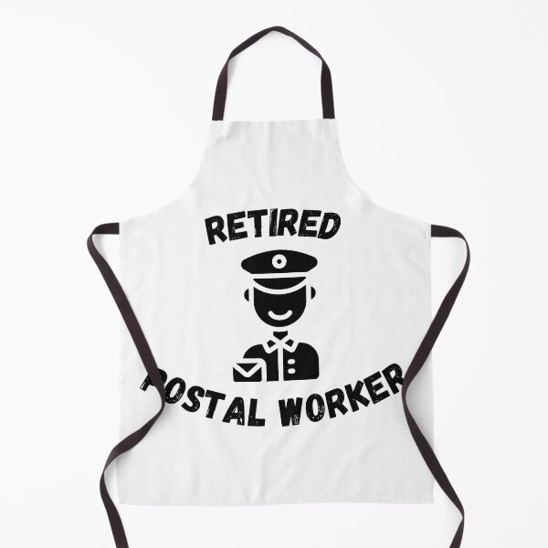 Item preview, Retired Postal Worker Simple Black And White designed and sold by LuckyKermit.