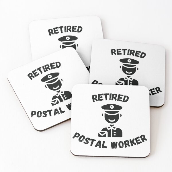 Item preview, Retired Postal Worker Simple Black And White designed and sold by LuckyKermit.