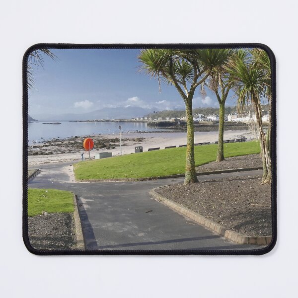 Item preview, Newton Beach,Millport with snow capped Arran in the distance designed and sold by Charles Kelly.