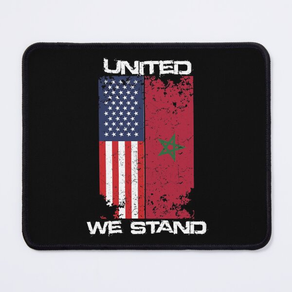Item preview, United We Stand, Morocco and USA Flag Retro Style, Proud to be Half American Half Moroccan, designed and sold by Recti.