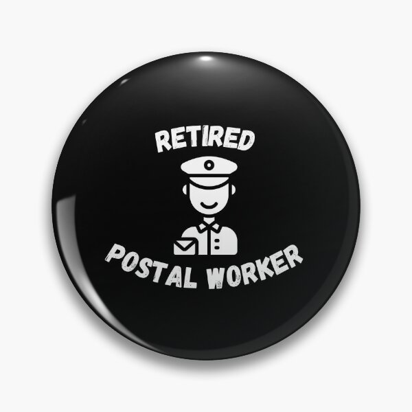 Item preview, Retired Postal Worker Simple In Black designed and sold by LuckyKermit.