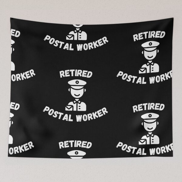 Item preview, Retired Postal Worker Simple In Black designed and sold by LuckyKermit.