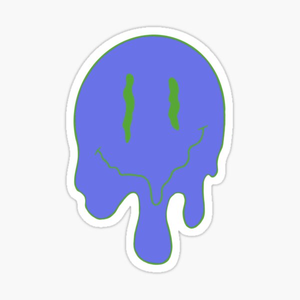melting smiley face Sticker