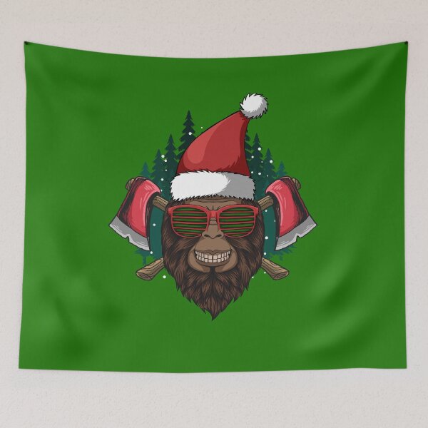 Item preview, Christmas Bigfoot Arborist Cartoon Gift For Tree Climber designed and sold by MrEddie10.