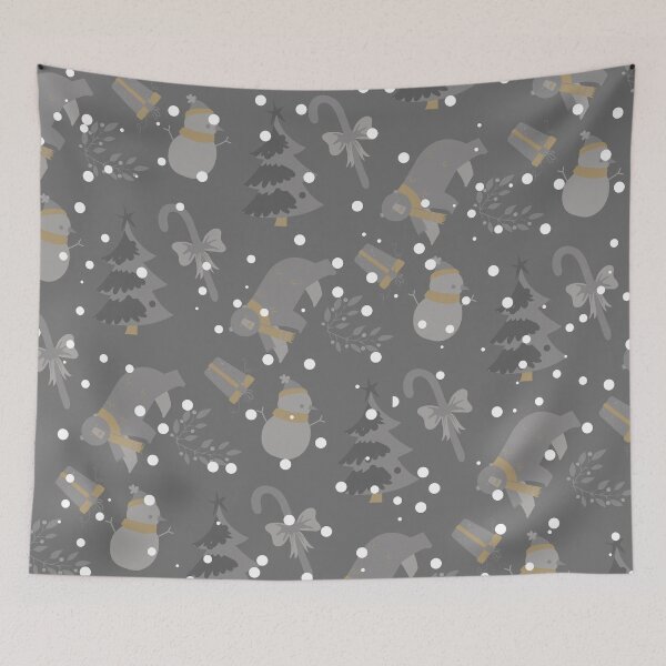 Item preview, Pastel Grey Christmas Pattern designed and sold by fowons.