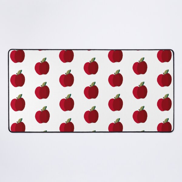 Doodle red apple Desk Mat