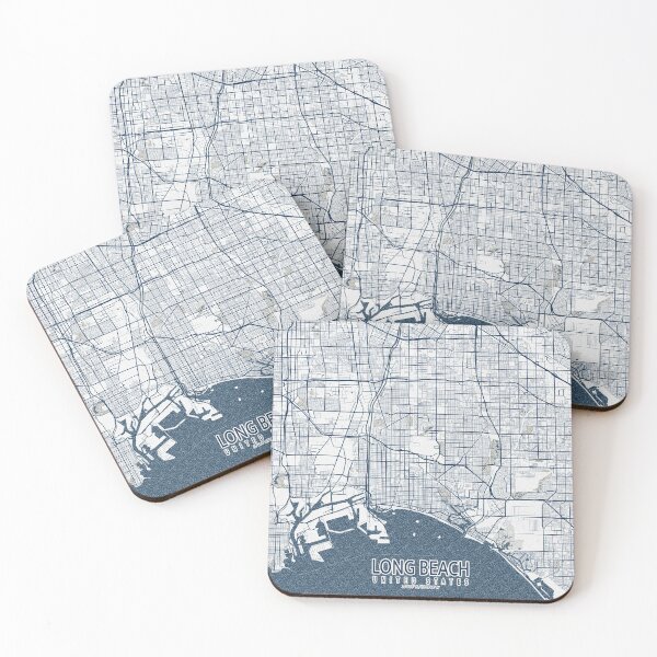Item preview, Long Beach City Map of California, USA - Coastal designed and sold by deMAP.