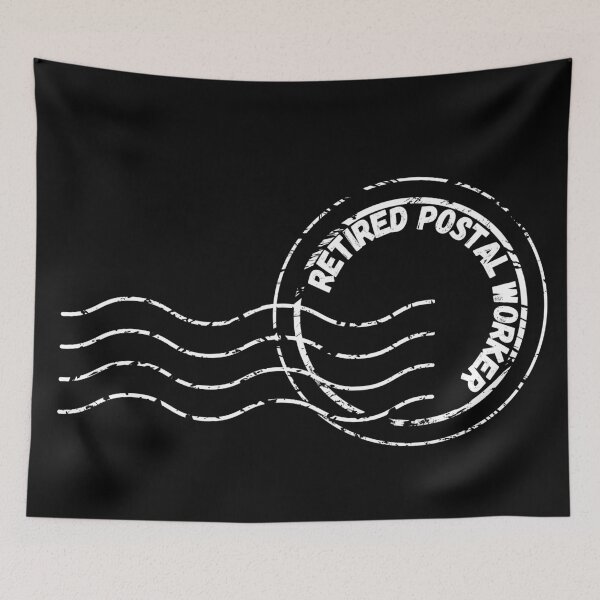 Item preview, Retired Postal Worker Envelope Stamp In Black designed and sold by LuckyKermit.