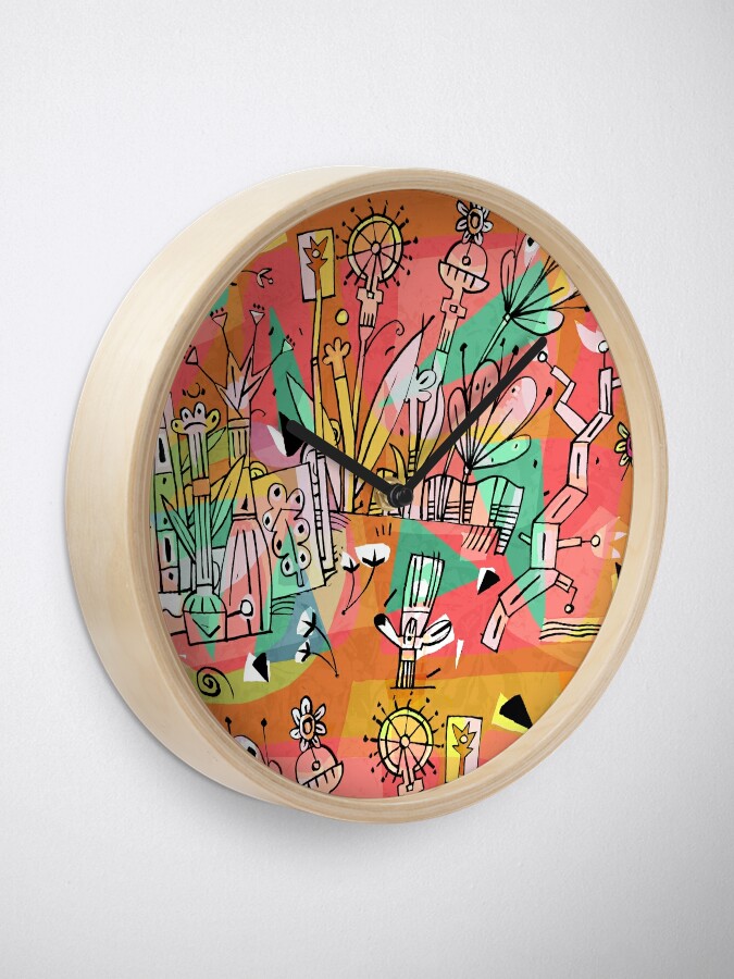 Uhr mit Wiese, designt und verkauft von Theo Kerp