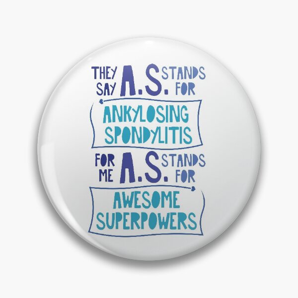 Item preview, AS WARRIOR SUPERPOWERS (Blue Version) - ANKYLOSING SPONDYLITIS AWARENESS designed and sold by The Chronic's  Chronicles.