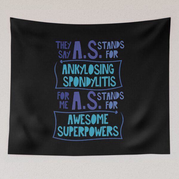 Item preview, AS WARRIOR SUPERPOWERS (Blue Version) - ANKYLOSING SPONDYLITIS AWARENESS designed and sold by The Chronic's  Chronicles.