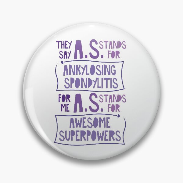 Item preview, AS WARRIOR SUPERPOWERS (Violet Version) - ANKYLOSING SPONDYLITIS AWARENESS designed and sold by The Chronic's  Chronicles.