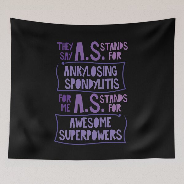 Item preview, AS WARRIOR SUPERPOWERS (Violet Version) - ANKYLOSING SPONDYLITIS AWARENESS designed and sold by The Chronic's  Chronicles.