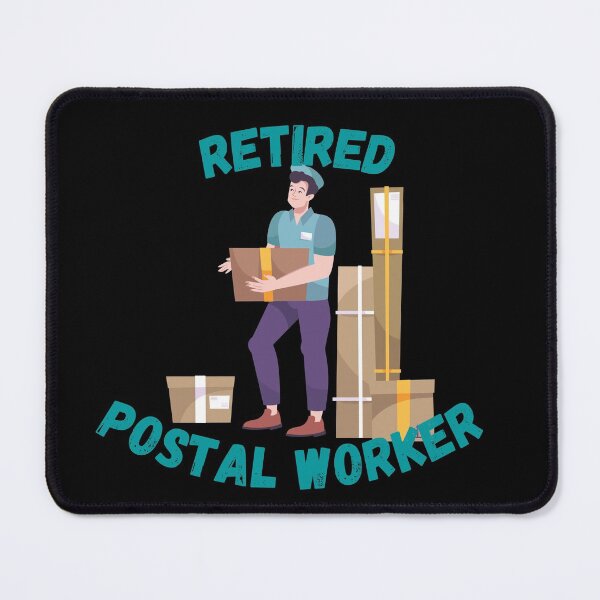Item preview, Retired Postal Worker Mailman With A Box In Black designed and sold by LuckyKermit.