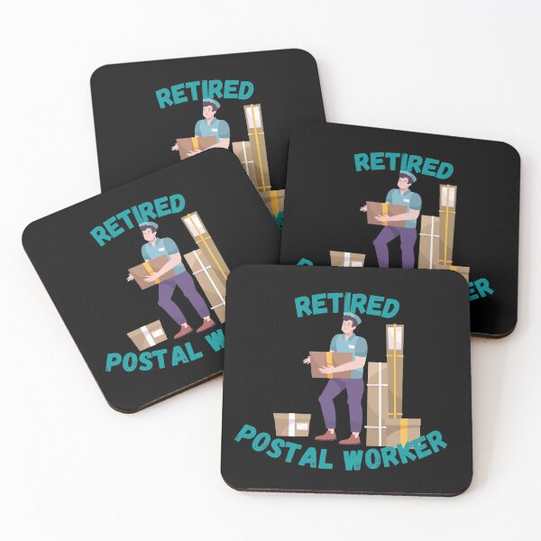 Item preview, Retired Postal Worker Mailman With A Box In Black designed and sold by LuckyKermit.