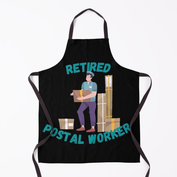 Item preview, Retired Postal Worker Mailman With A Box In Black designed and sold by LuckyKermit.