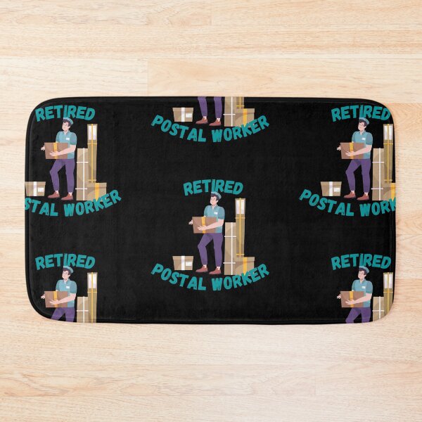 Item preview, Retired Postal Worker Mailman With A Box In Black designed and sold by LuckyKermit.