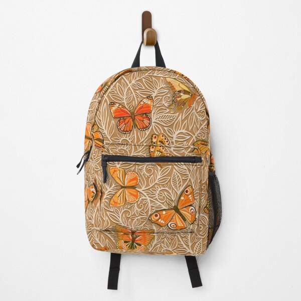 Item preview, Butterfly Art Nouveau in Apricot and Caramel designed and sold by micklyn.
