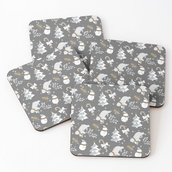 Item preview, Winter Grey Blue Christmas Pattern designed and sold by fowons.
