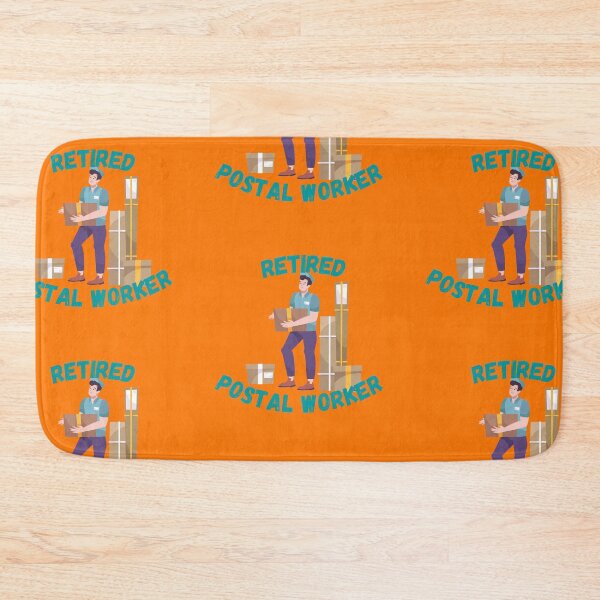 Item preview, Retired Postal Worker Mailman With A Box In Orange designed and sold by LuckyKermit.