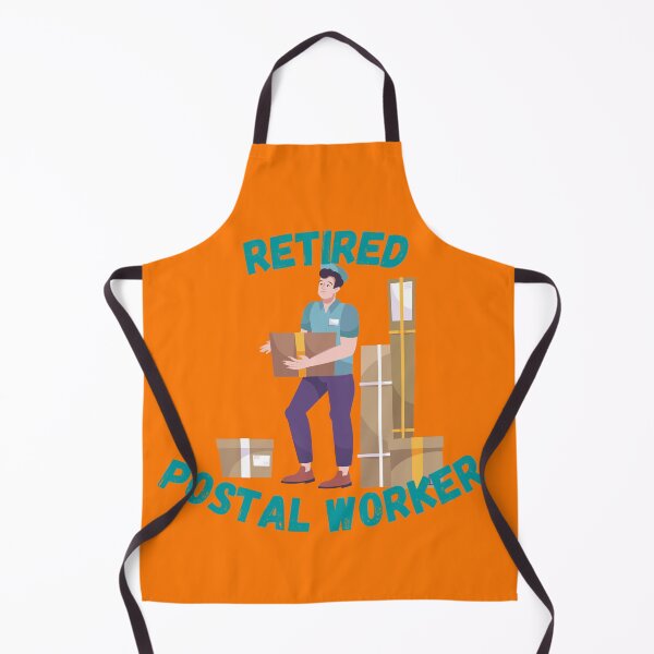 Item preview, Retired Postal Worker Mailman With A Box In Orange designed and sold by LuckyKermit.