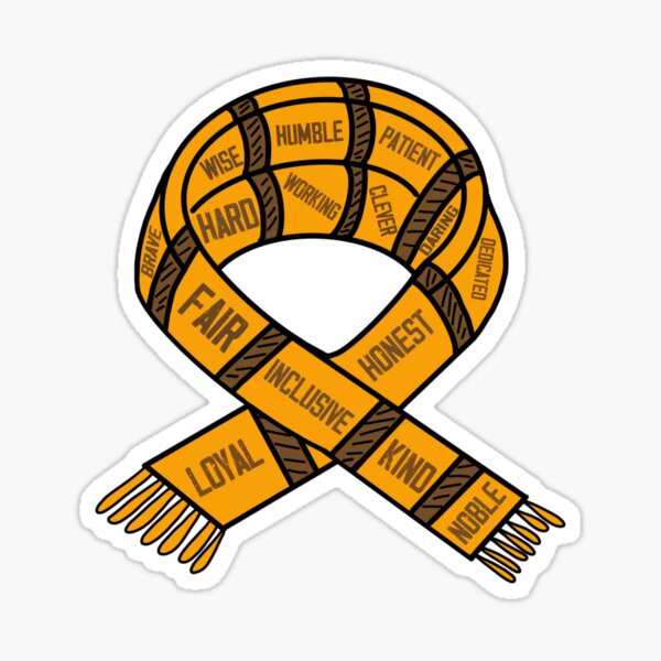 Loyal, Inclusive, Kind, Fair, Honest, Humble Scarf Sticker