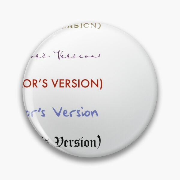 Taylor's Version) Taylor Swift Album Design in Black Font Pin for Sale by  sunmoondesignsx