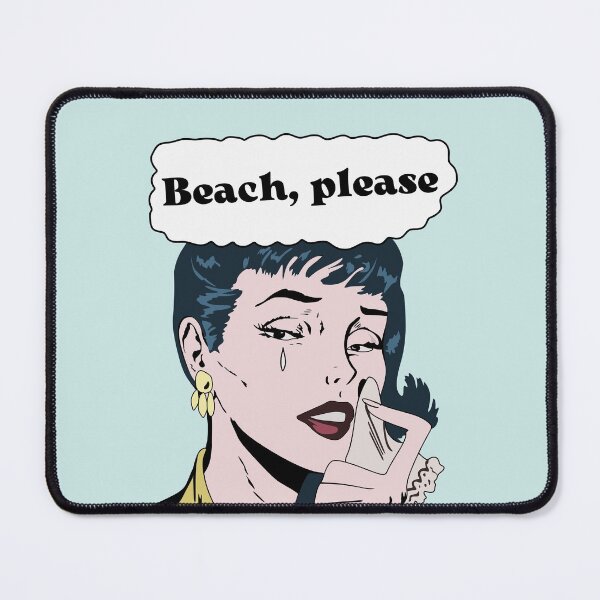 Item preview, Beach please Crying Comic Girl Funny Sayings Comicbook designed and sold by Imakeyouhappy.