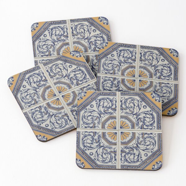 Item preview, Yellow and blue flower Portuguese tile/mosaic - Azulejo. designed and sold by SaltedFreckles.