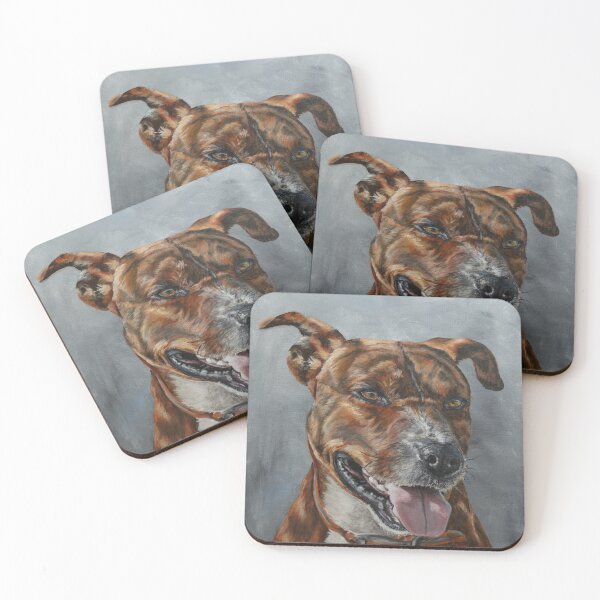 Item preview, Pit bull mix Dog Painting designed and sold by Jillian DeGrie.