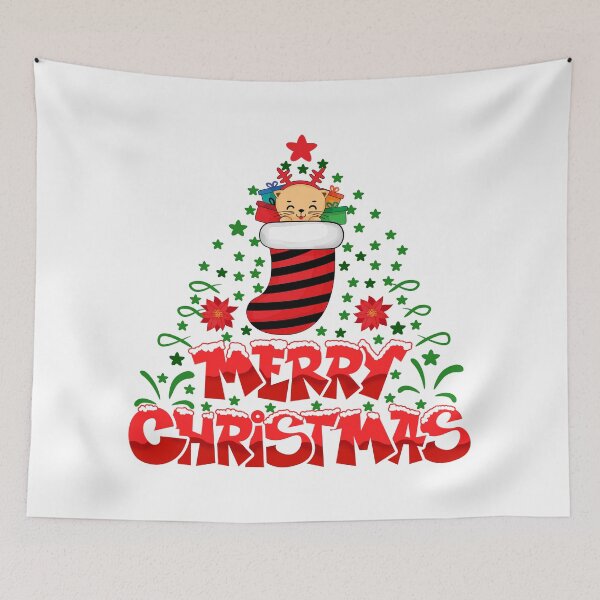 Item preview, Merry Christmas Cat Funny designed and sold by MisPuHoney.