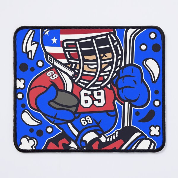 Item preview, American Hockey Kid Funny Hockey Player Design designed and sold by micreations.