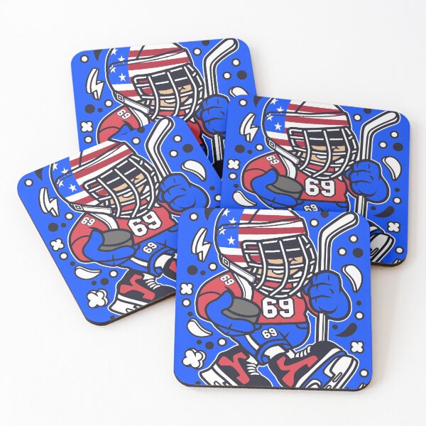 Item preview, American Hockey Kid Funny Hockey Player Design designed and sold by micreations.