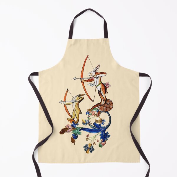 Item preview, WEIRD MEDIEVAL BESTIARY, ARCHER RABBITS ON FLORAL SWIRLS designed and sold by BulganLumini.